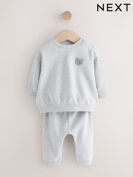 Grey Bear Baby Sweatshirt and Joggers Set (0mths-2yrs) (F04716) | R$ 120 - R$ 135