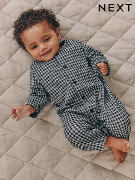 Black White Check Baby Romper (0mths-2yrs) (F04723) | €17.50 - €20