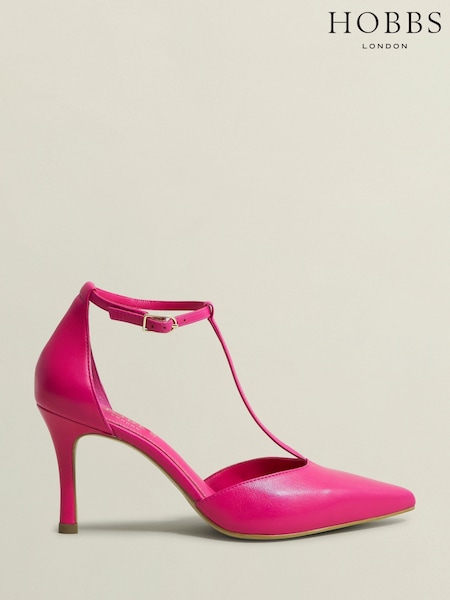 Hobbs Pink Alice T-Bar Sandals (F04726) | 737 QAR