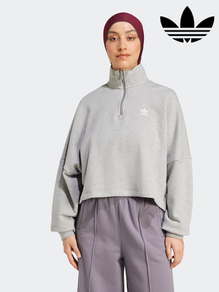 adidas Originals Grey Essentials 100% Cotton Sweatshirt (F04757) | R$ 445