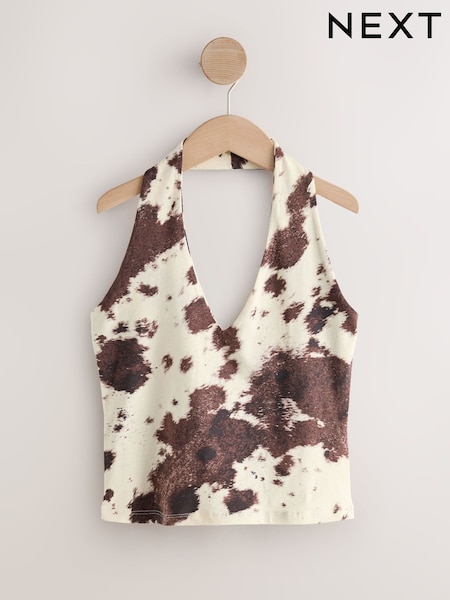 Impressão de vaca - Halter Neck Vest (F04790) | R$ 95