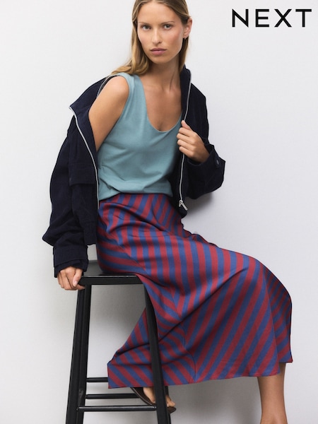 Blue Scoop Neck Vest (F04802) | AZN 20