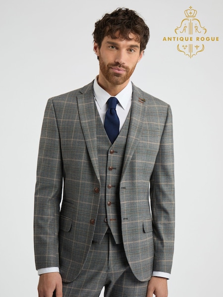Antique Rogue Grey Bailey Check Jacket (F04824) | €208