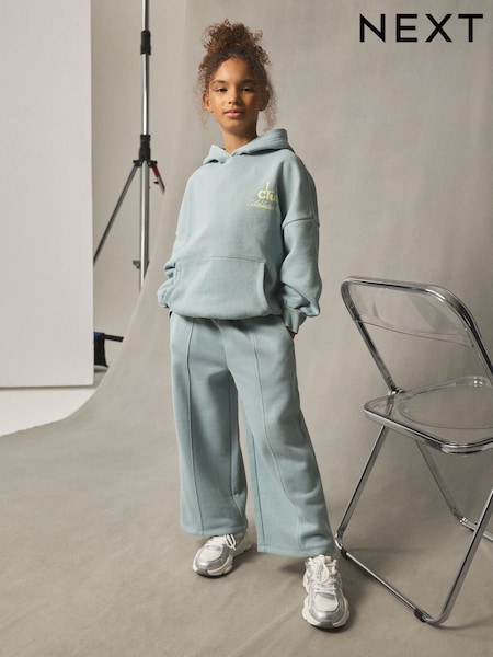Blue - Hoodie and Wide Leg Joggers Set (3-16yrs) (F04851) | € 23 - € 31