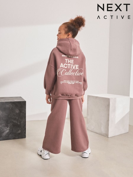 Mocha Brown - Hoodie and Wide Leg Joggers Set (3-16yrs) (F04854) | € 23 - € 31