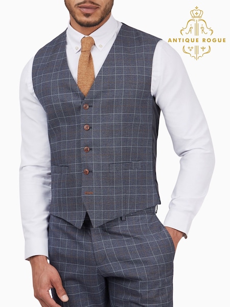 Antique Rogue Blue OC Waistcoat (F04914) | €118