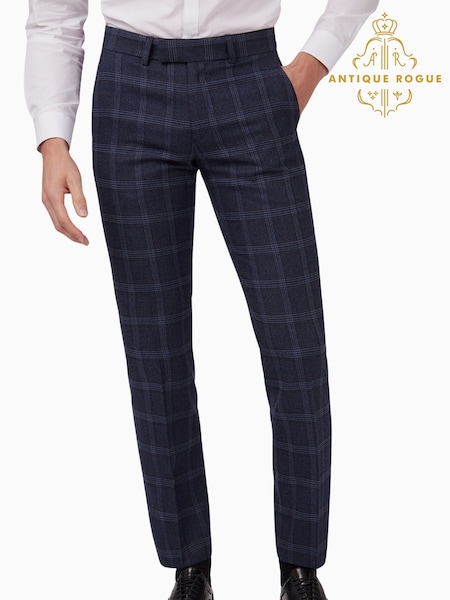 Antique Rogue Blue Hart Tweed With OC Trousers (F04917) | AED547