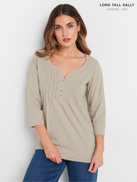 Long Tall Sally Henley 100% Cotton Top (F05008) | ‏116‏₪