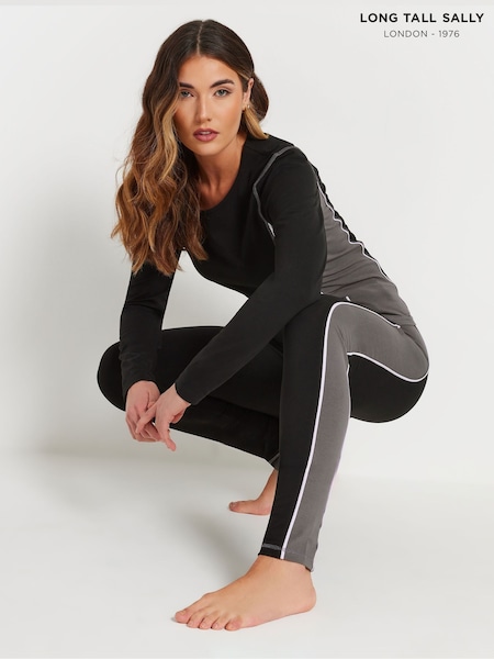 Long Tall Sally Black Active Colour Block Leggings (F05010) | €26