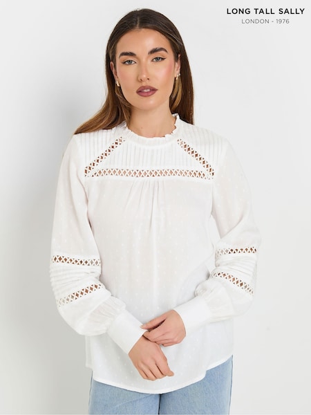 Long Tall Sally Dobby Ladder Lace Blouse (F05036) | €57