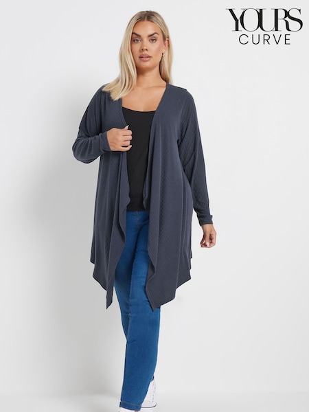 Yours Curve Waterfall Ribbed Cardigan (F05042) | € 36