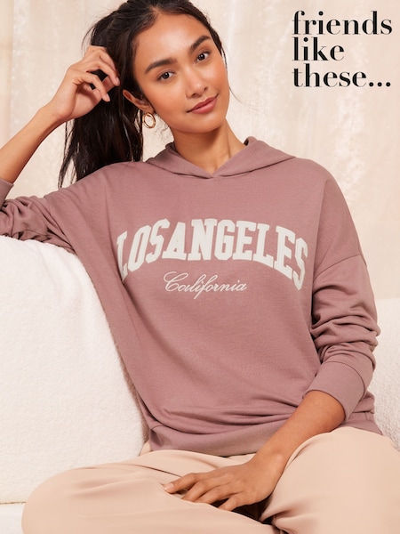 Friends Like These Graphic Slogan Jersey Hoodie (F05096) | €36