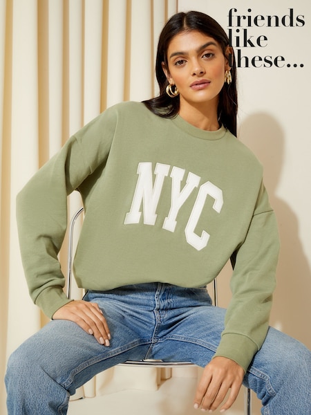 Friends Like These Long Sleeve Crew Neck Sweatshirt (F05107) | ‏151‏₪