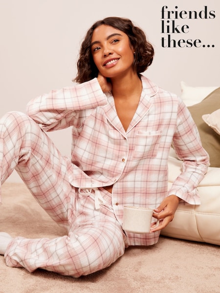 Friends Like These 100% Cotton Woven Check Pyjamas (F05108) | R$ 355