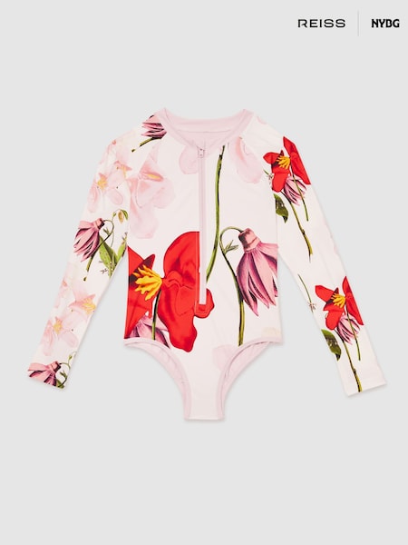 Reiss Katy Reiss | NYBG Long-Sleeve Swimsuit (F05140) | 437 LEI