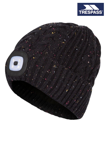 Trespass Dazzle Rechargable Led Beanie Black Hat (F05390) | kr670