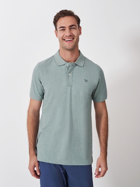 Crew Clothing Green Classic Pique 100% Cotton Polo Shirt (F05440) | 99 QAR