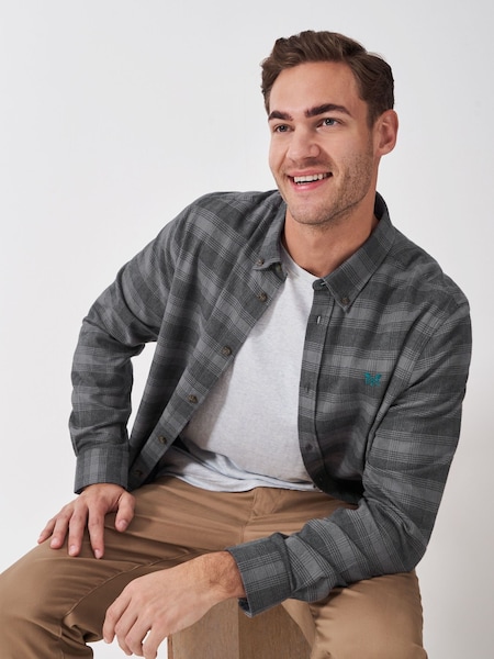 Crew Clothing Blue 100% Cotton Martin Cross Check Flannel Shirt (F05454) | €43