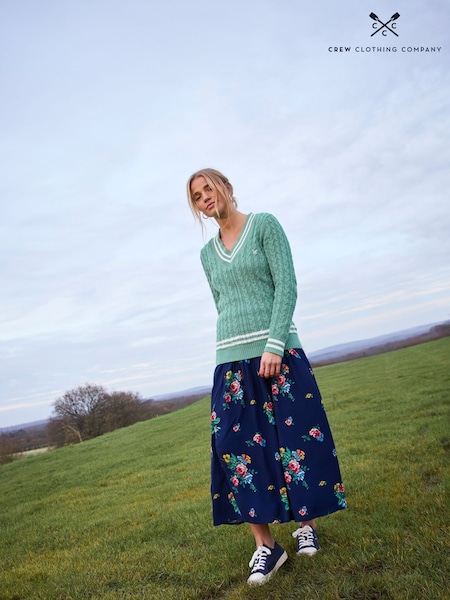 Crew Clothing Company Purple Dara Floral Midi Skirt (F05458) | €78