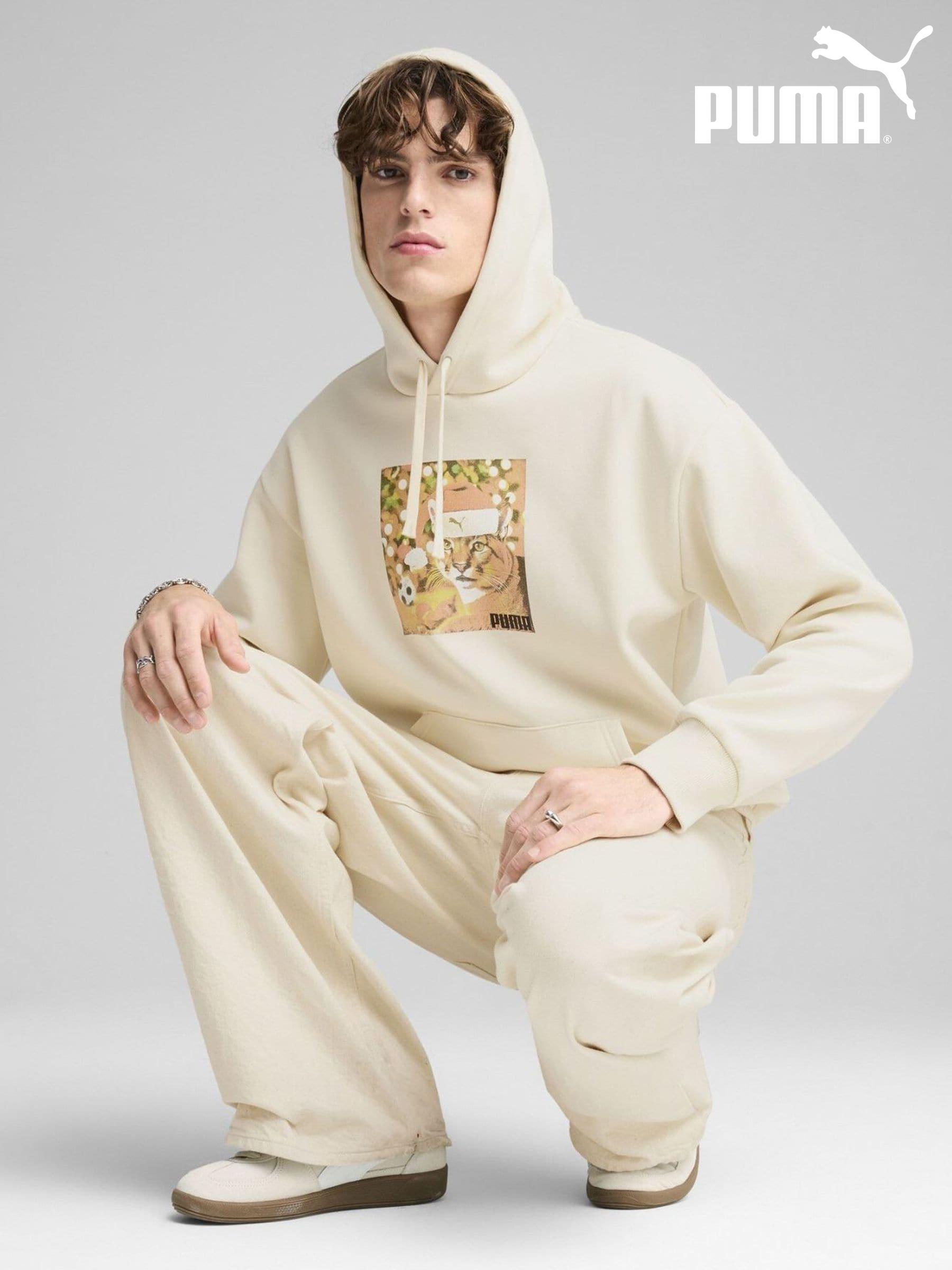 Cream puma hoodie sales