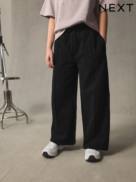 Black Wide Leg Joggers (3-16yrs) (F05500) | €16 - €23