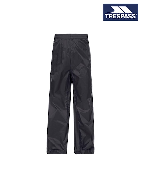 Trespass Unisex Kids Qikpac Packaway Black Trousers (F05569) | 42 €