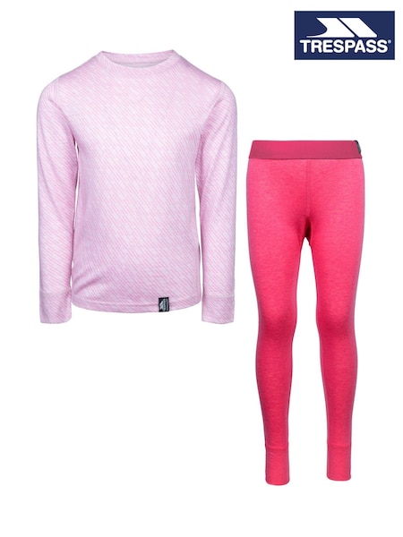 Red - Trespass Kids Red Alec Base Layer Set