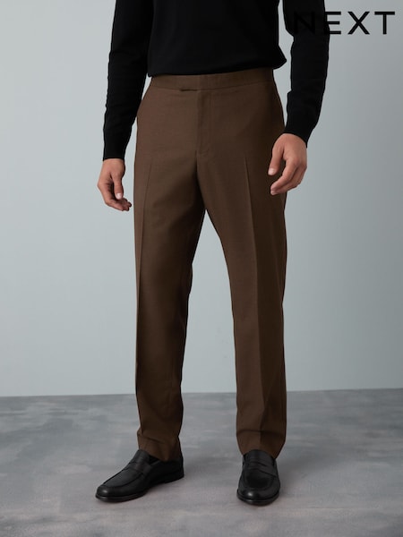 Braun - Slim Fit Flannel Suit Trousers (F05614) | 67 €