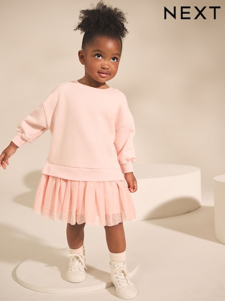 Navadna roza - Sweat Party Dress (3mths-7yrs) (F05643) | € 15 - € 20