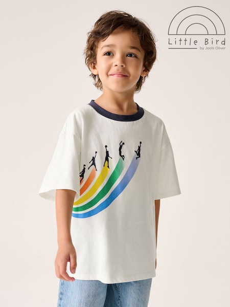 Little Bird by Jools Oliver Red Rainbow Raglan Short Sleeve T-Shirt (F05648) | €15.50 - €20