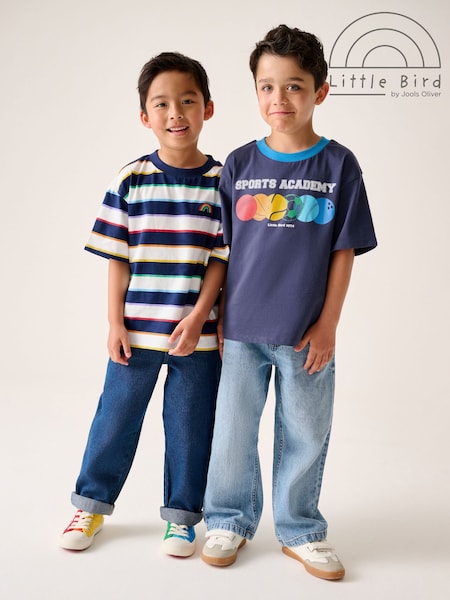 Little Bird by Jools Oliver Oversized 100% Cotton Short Sleeve T-Shirts 2 Pack (F05653) | € 26 - € 37