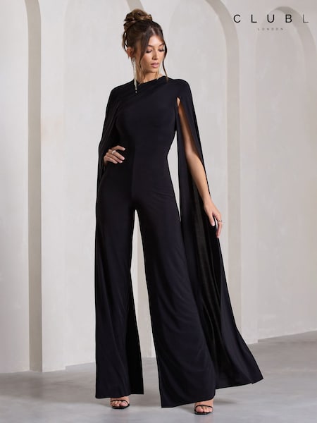 Club L London Harley Straight-Leg Jumpsuit With Cape Sleeves (F05676) | 106 €