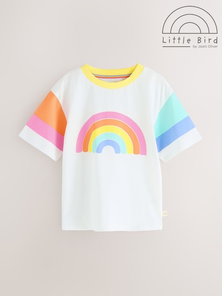 Little Bird by Jools Oliver White Oversized Short Sleeve T-Shirt (F05684) | €16 - €21