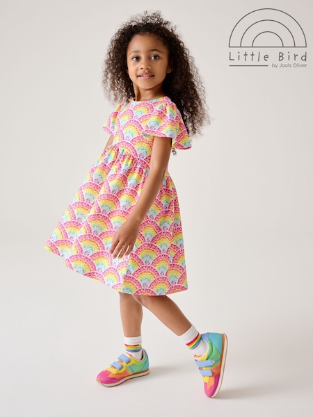 Little Bird by Jools Oliver Multi Ditsy Heart Sweat Skater Dress (F05810) | €28 - €35