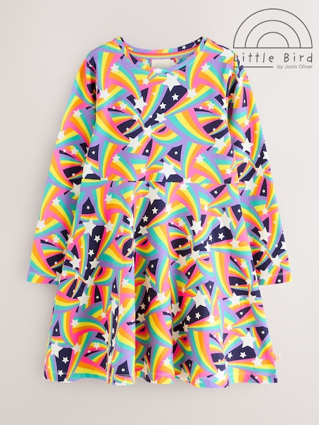 Little Bird by Jools Oliver Rainbow Long Sleeve Skater Dress (F05811) | 31 € - 41 €