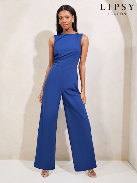 Lipsy Sleeveless Hardware Detail Jumpsuit (F05828) | 82 €