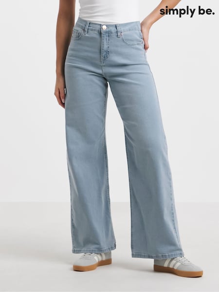 Simply Be Blue Ground 24/7 Wide Leg Jeans (F05892) | €40