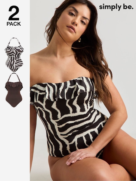 Simply Be Value Swimsuits 2 Pack (F05910) | ‏161‏₪