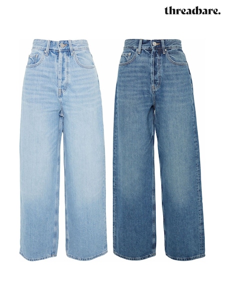 Threadbare Blue Baggy Wide Leg Jeans 2 Pack (F05940) | €80