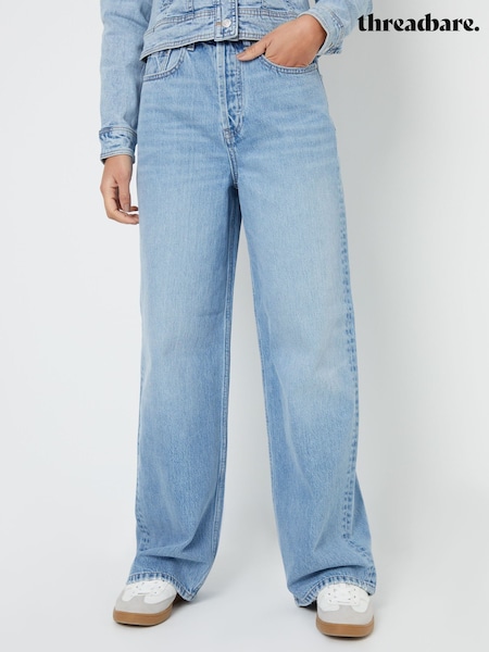 Threadbare Blue Baggy Wide Leg Jeans (F05944) | €53