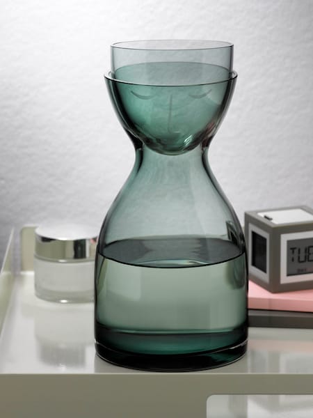 Nude Green Mr. and Mrs. Short Night Water Jug and Glass Set (F06055) | €106