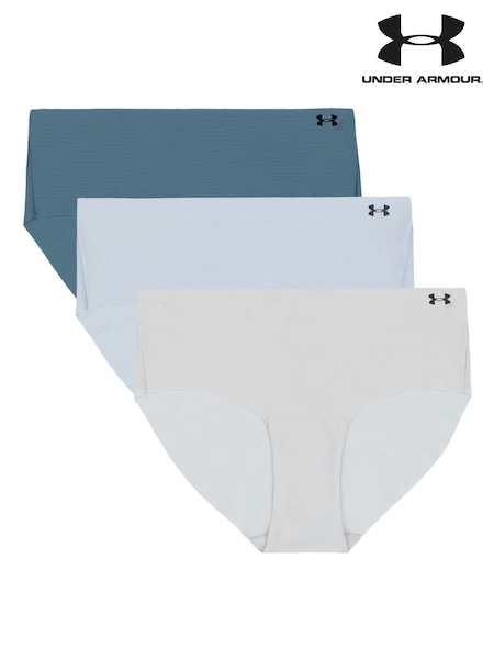 Under Armour Blue No Show Pure Stretch Hipster Printed Knickers 3 Pack (F06126) | AED151