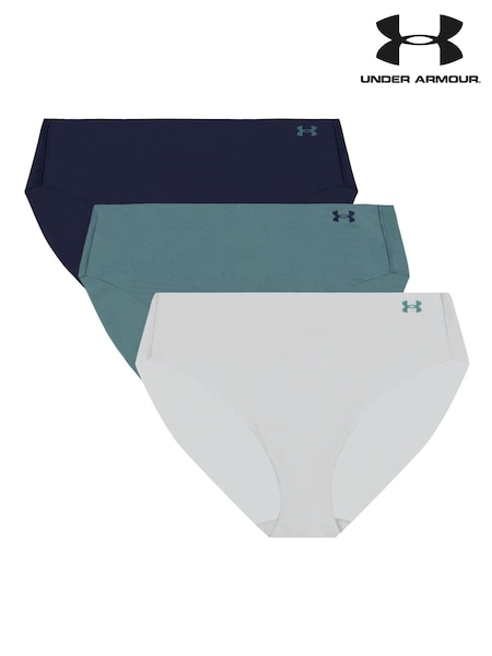 Under Armour Grey No Show Pure Stretch Bikinis 3 Pack (F06133) | AED151