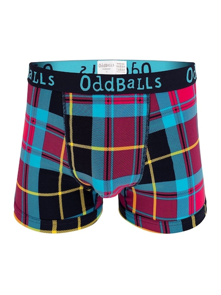 OddBalls Red Mens Tartan Boxer Shorts (F06137) | €15.50