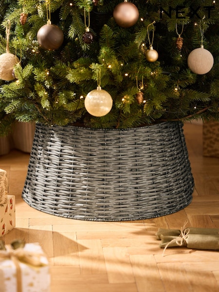Grey Wicker Tree Skirt (F06255) | €39