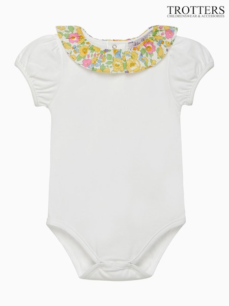 Trotters London White Little Liberty Print Betsy Willow Body (F06288) | ₪151