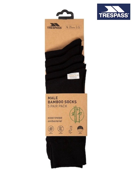 Trespass Male Daily Black Socks 5 Pack (F06360) | €31