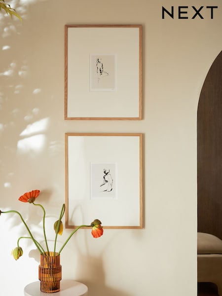 Set of 2 Neutral Sketched Look Bodyform Framed Wall Arts (F06377) | €92
