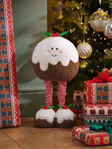 Christmas Pudding Novelty Plush Large Christmas Decoration with Dangly Legs (F06392) | €28