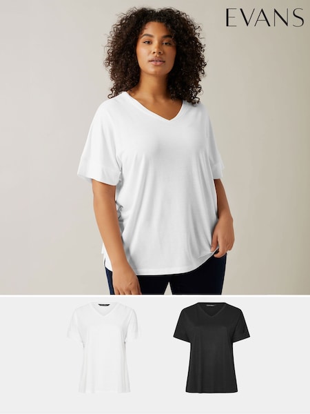 Evans Modal T-Shirt 2 Pack (F06565) | €61